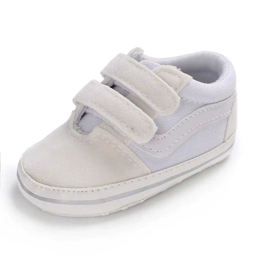 Baby Canvas Sneakers Classic Stripes Casual Baby Boy Girl Shoes Anti-Slip Soft First Walkers Infant Baby Unisex Shoes