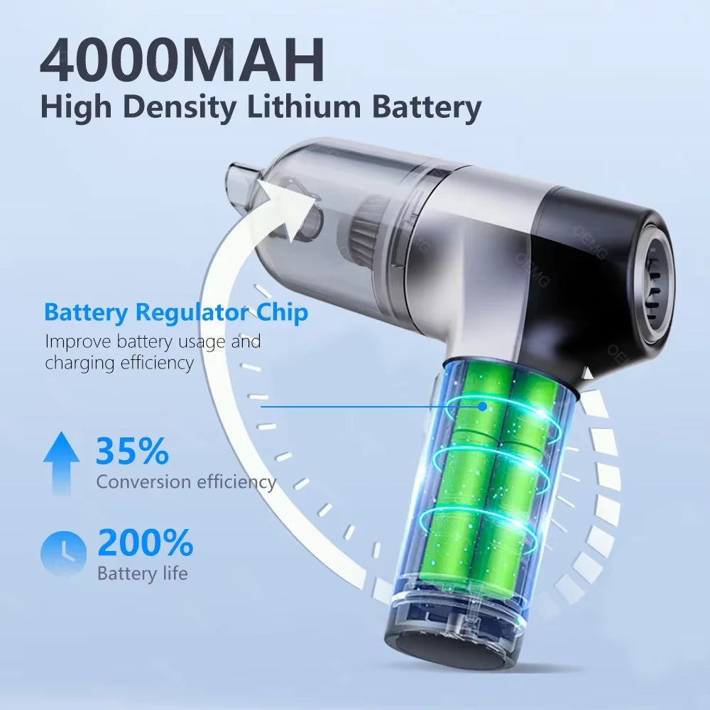 150000PA Powerful Wireless Car Vacuum Cleaner Mini Portable Handheld for Home Appliance Cleaning Machine Car Cleaner Keyboard