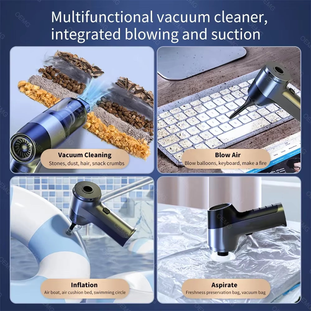150000PA Powerful Wireless Car Vacuum Cleaner Mini Portable Handheld for Home Appliance Cleaning Machine Car Cleaner Keyboard