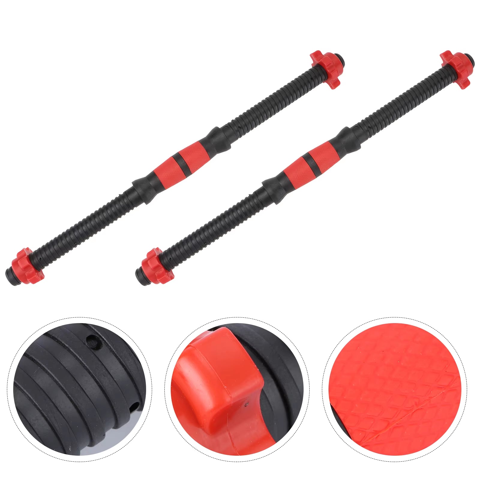 2Pcs Dumbbell Bars Dumbbell Handles Weightlifting Spinlock Collar Barbell Bar Barbells Strength Training Fitness Body Building