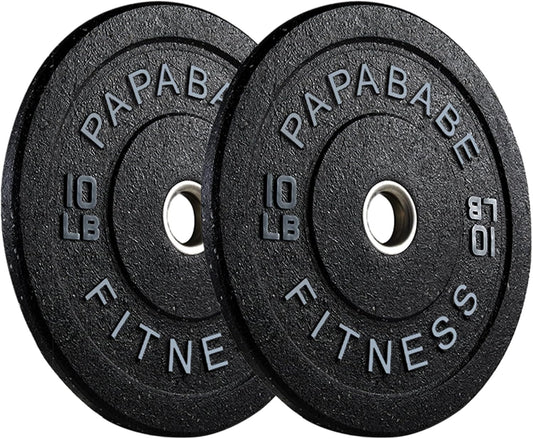 Weight Plates, 2-Inch Weights Plates Set, Floor Protective Rubber Weight Plates, 20/45/160/230/300/370Lb High Bounce Bumper Plates for Barbell Strength Training & Weightlifting (Single/Pair/Full Set)