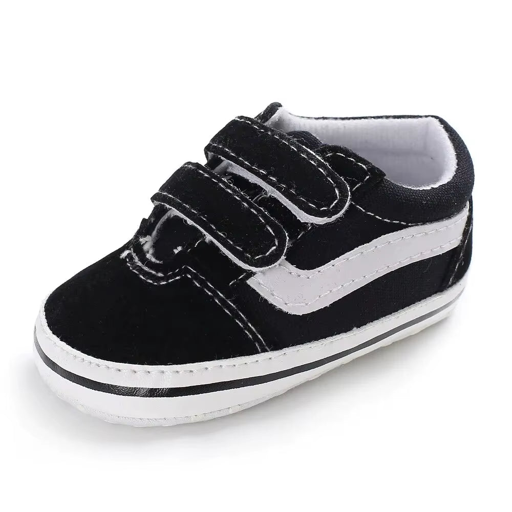 Baby Canvas Sneakers Classic Stripes Casual Baby Boy Girl Shoes Anti-Slip Soft First Walkers Infant Baby Unisex Shoes