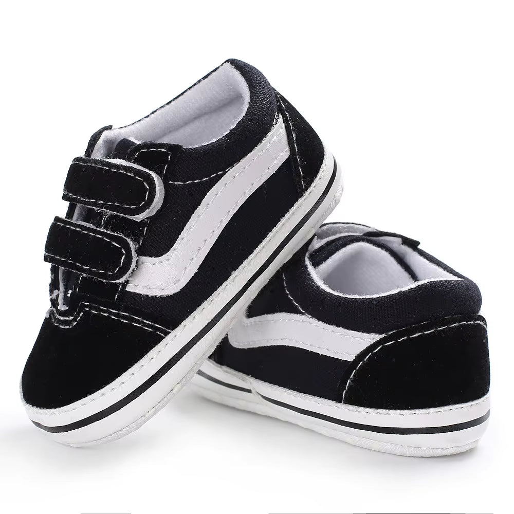 Baby Canvas Sneakers Classic Stripes Casual Baby Boy Girl Shoes Anti-Slip Soft First Walkers Infant Baby Unisex Shoes